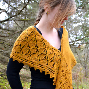 Flicker and Flame Shawlettes