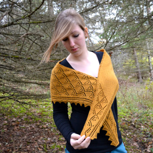 Flicker and Flame Shawlettes