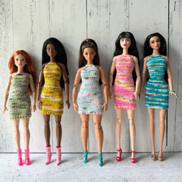 Color Pop Fashion Doll Halter Dress