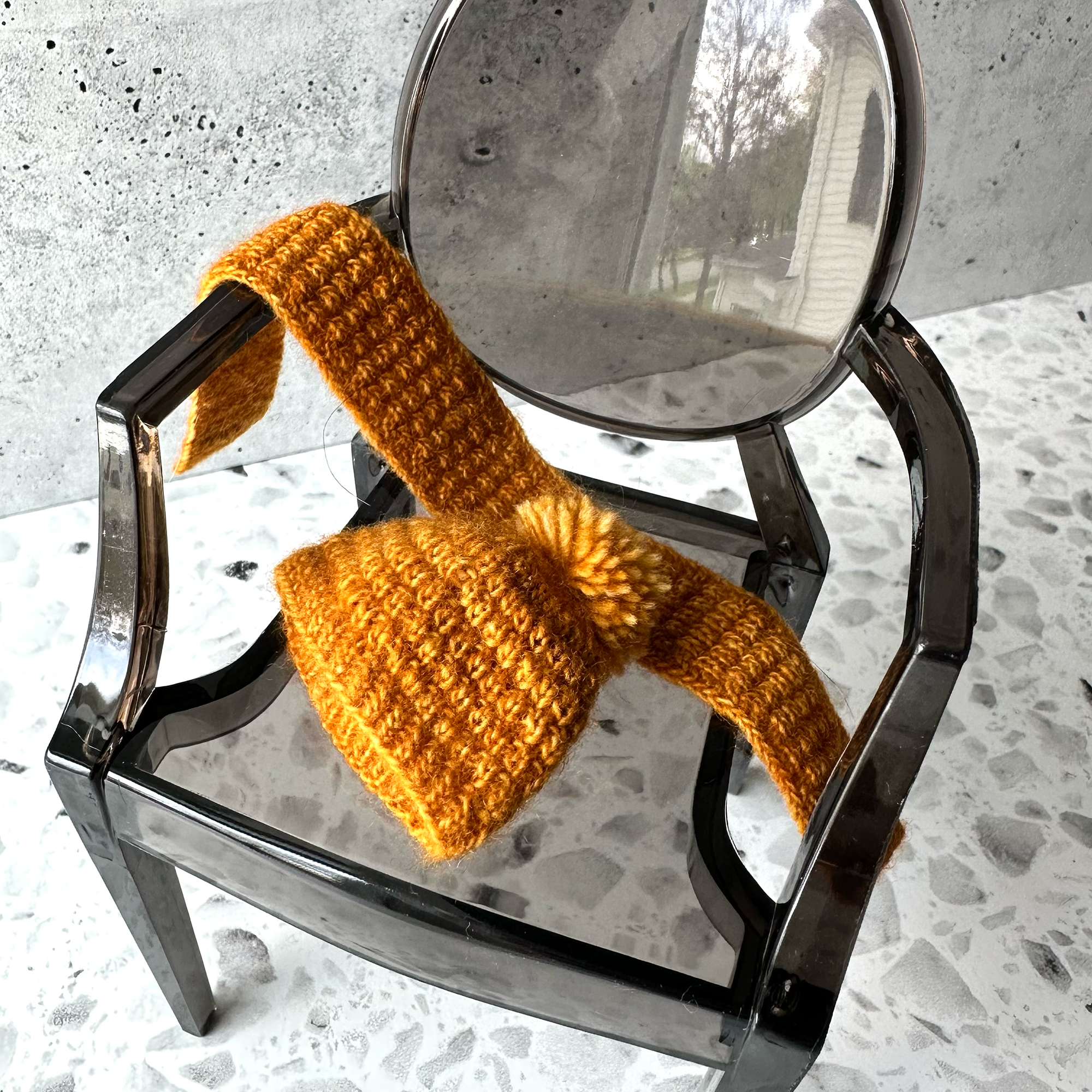 Tangerine Fire Toque and Scarf