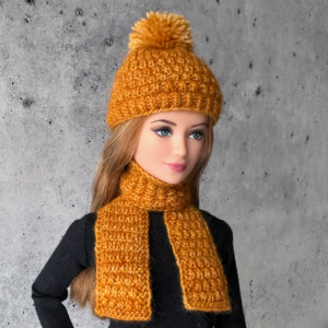 Tangerine Fire Toque and Scarf