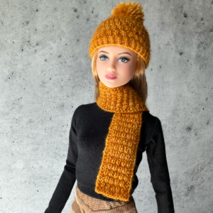 Tangerine Fire Toque and Scarf