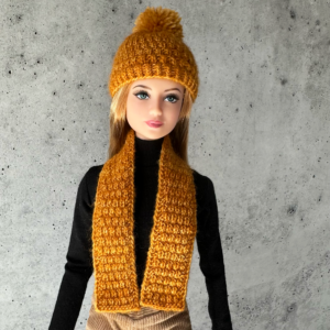 Tangerine Fire Toque and Scarf